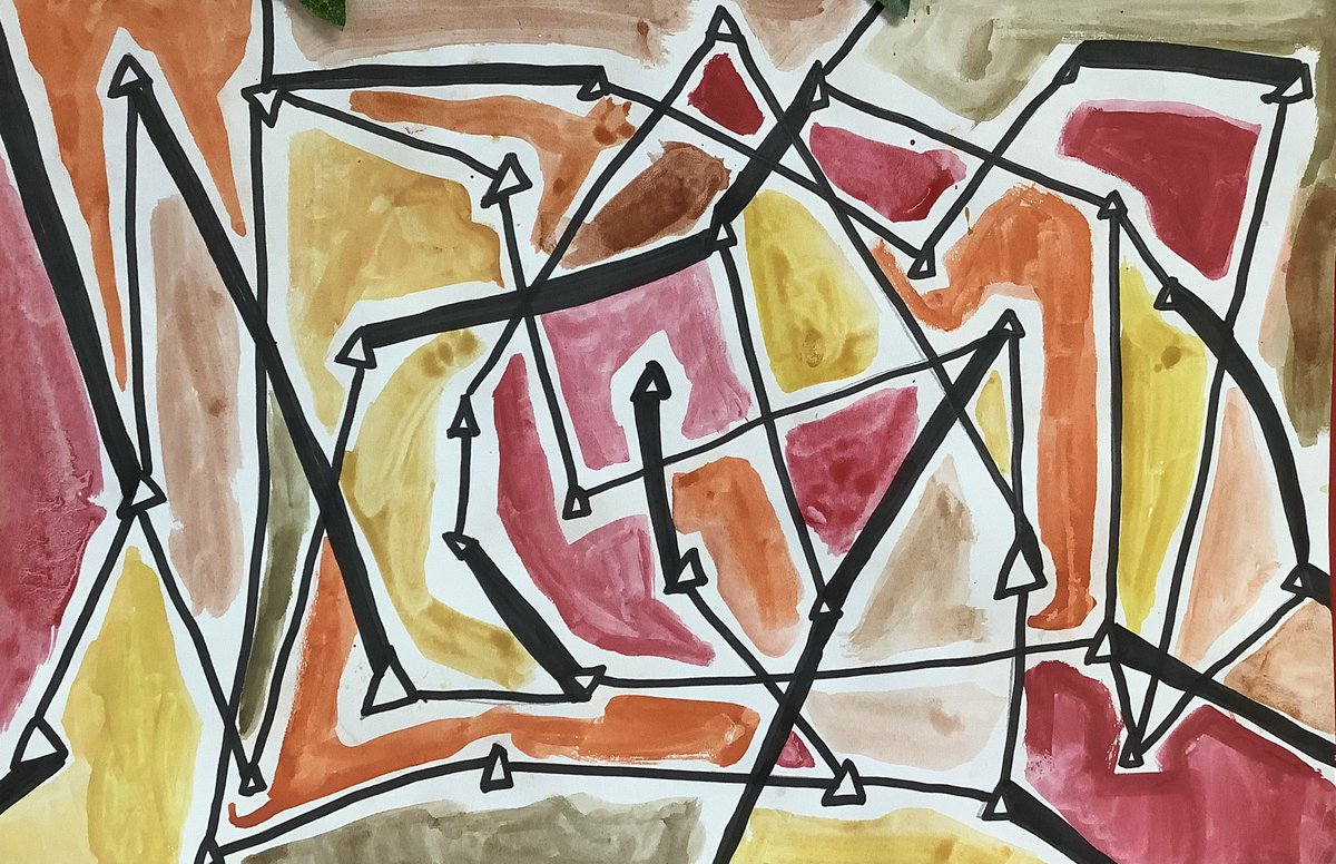 NewMillJrSchool's tweet photo. More Year 6 artwork inspired by Russian artist Wassily Kandinsky 1/2. #NMJSArt https://t.co/5MwC6xj7EO