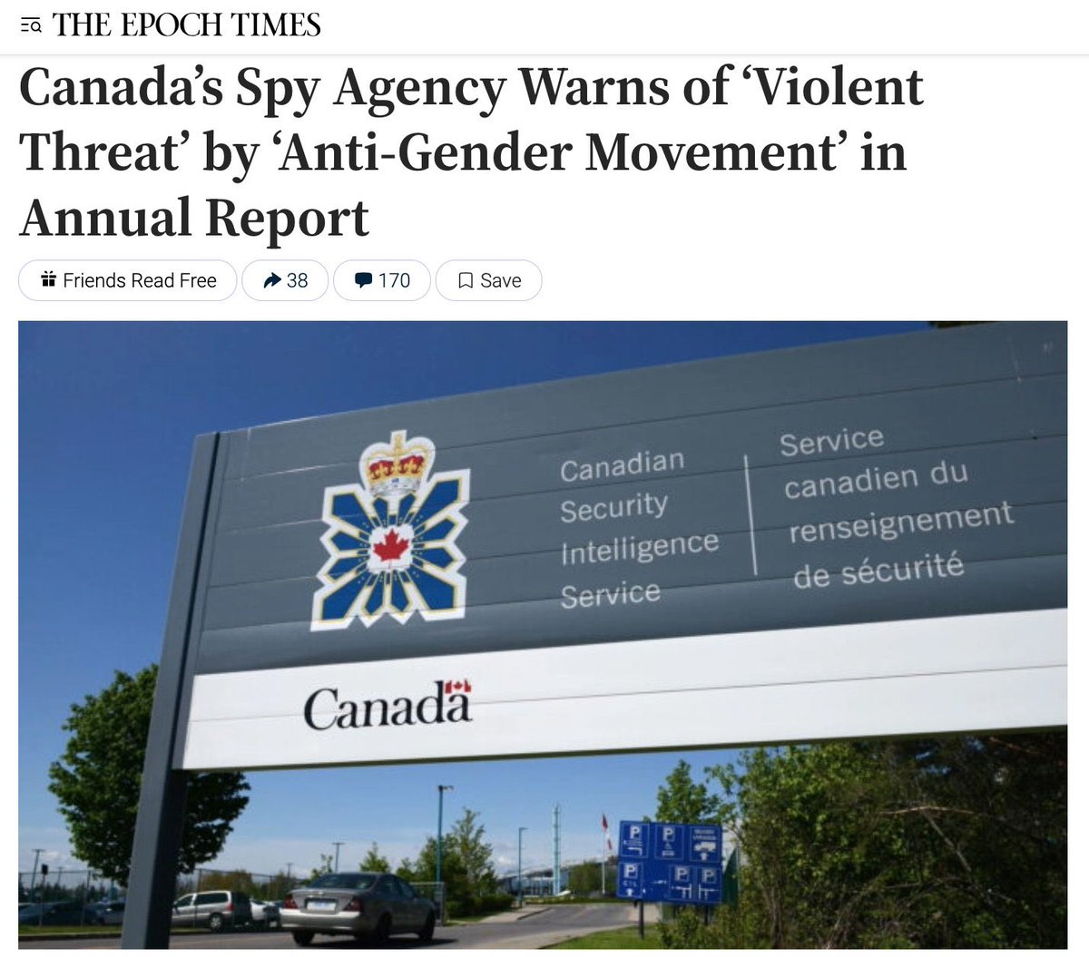 The Canadian Security Intelligence Service (#CSIS) (Canada’s wanna be #FBI) is big mad because of facts and logic. 

#LGBWithoutTheTQ #LGBWithoutTheT 
#GenderScam #GenderGrift #SexMatters #SaveWomensSports