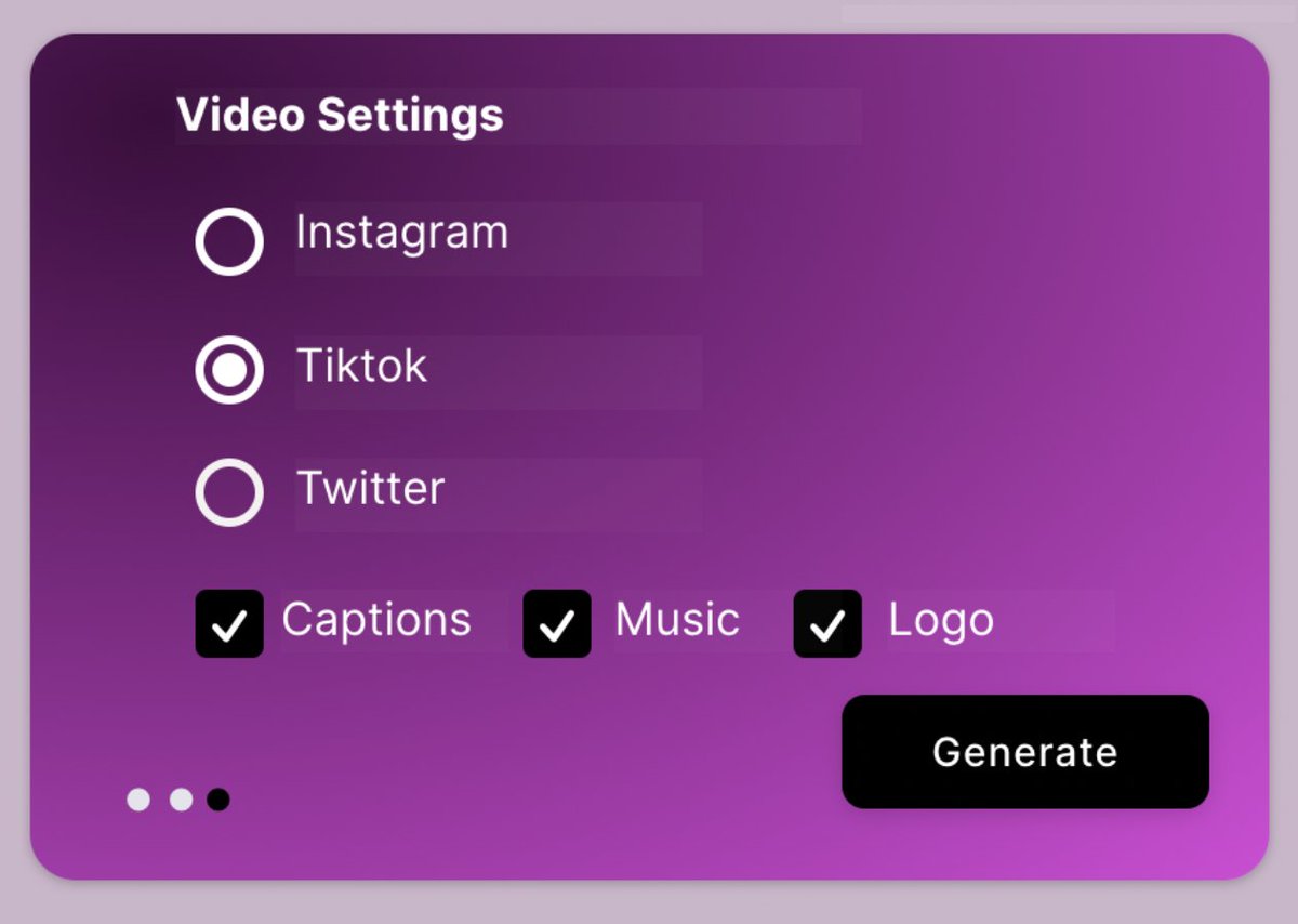 Step 3: Engaging Content Creation

• Pick your social media format.
• Receive a captivating short-form video, animated, captioned, and sound-enhanced.