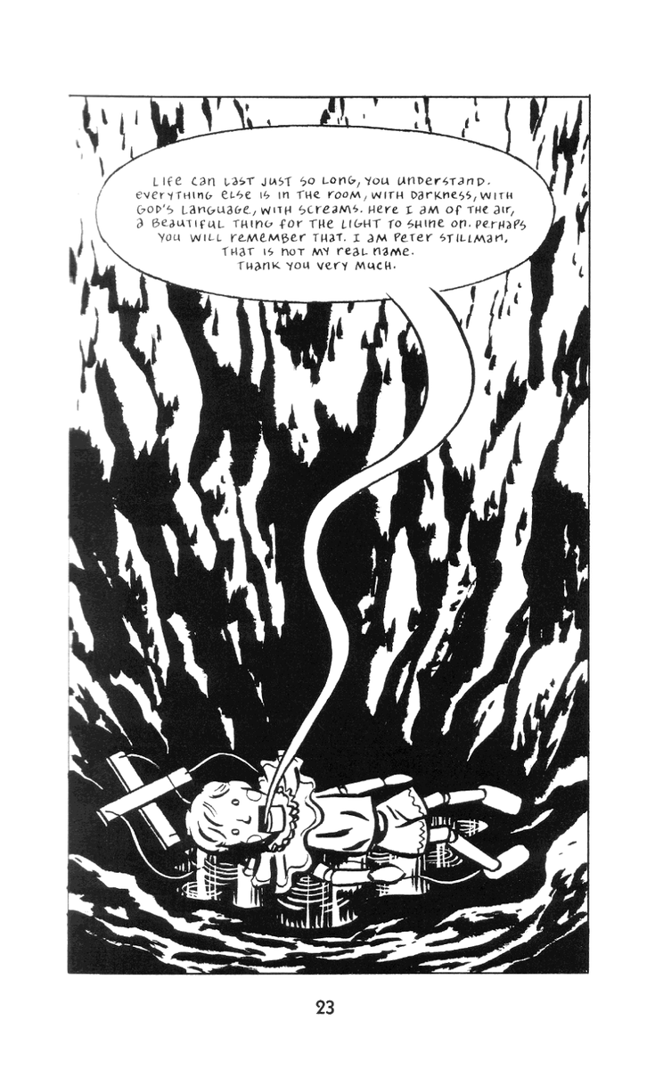 whirlnl's tweet photo. Paul Auster (1947-2024). Excerpt from the visual novel adaptation by Paul Karasik and David Mazzucchelli, of Auster's detective novel 'City of Glass' (1994), part of 'The New York Trilogy' (1986), like Miguel de Cervantes diving deeply into life's layers of identities #paulauster https://t.co/aB8D451KFG