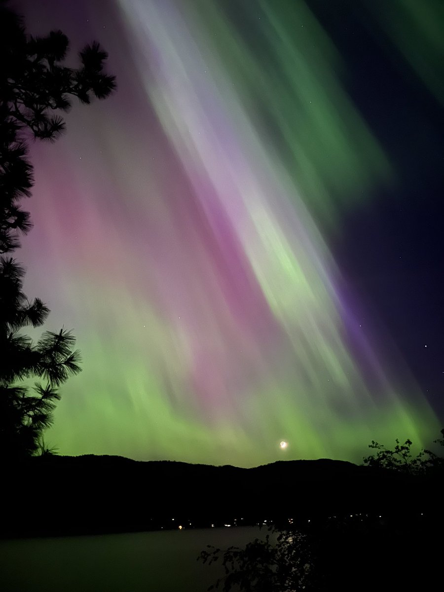 waxyredcrayon's tweet photo. Amazing Aurora Borealis show tonight in Lake Country, BC. 

#geomagneticstorm #NorthernLights #Auroraborealis
#Okanagan https://t.co/eKNMS8Lpur