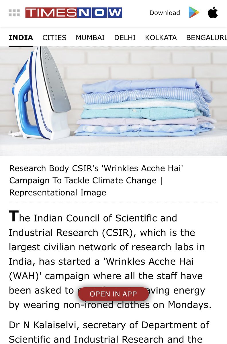 Thank you @TimesNow ✨ for featuring our campaign #WrinklesAchheHain 🌎

@Energy_Swaraj @CSIR_IND 
#EnergySwaraj