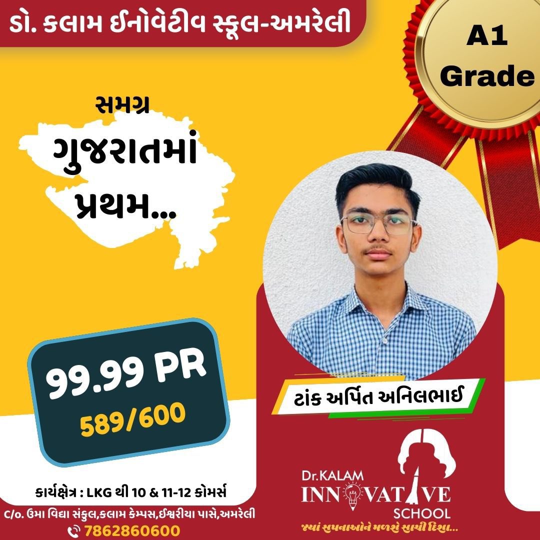 anilgb's tweet photo. Second year in a row; a new school set up 3 years ago produces a topper in the state! Congratulations #arpit: his parents are teachers. Effort if all teachers & founders must be complimented. God bless him & all
Others who have scored well none< 55% @chetanvpatel @CMOGuj https://t.co/Yjr8JZZdtu