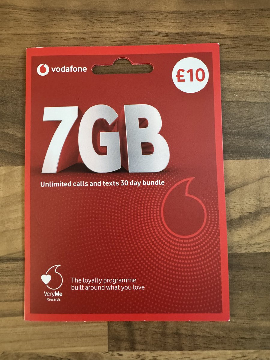 I’m on o2, which is terrible at Glasto.

As Vodafone run the masts, using a burner sim was really good for me last year

These are 99p behind the checkout at Tesco, and you can top up £10 to get unlimited calls, texts & 7gb of data - way above what you need.

#Glastonbury #Glasto