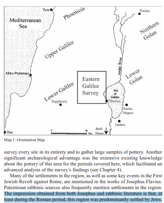CunnyDeflowerer's tweet photo. But it simply does not follow. Because Galilean jews are not a rare occurrence. In fact, there is vast archeological evidence of such. 

1- (Archaeology and the Galilean Jesus: A Re-examination of the Evidence)

2- https://t.co/YP8UWvPCe5 https://t.co/fWflxu39gx