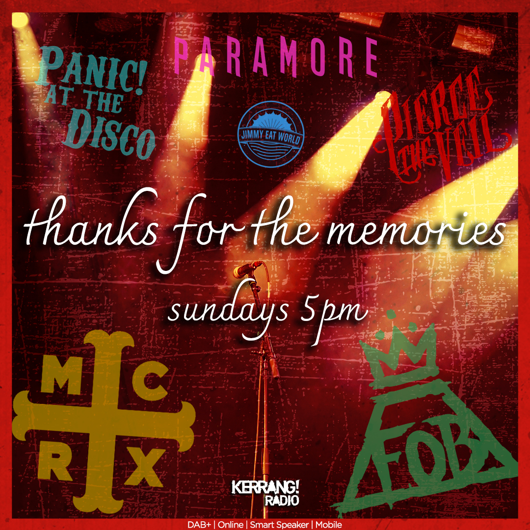 thanks for the memories - our new series on the history of emo Join @brionychappell as she looks into the origins of the genre, why some bands didn't like the label + more... 🖤 Sunday 5pm / on-demand after 🔊 kerrangradio.co.uk | app | smart speaker | DAB+