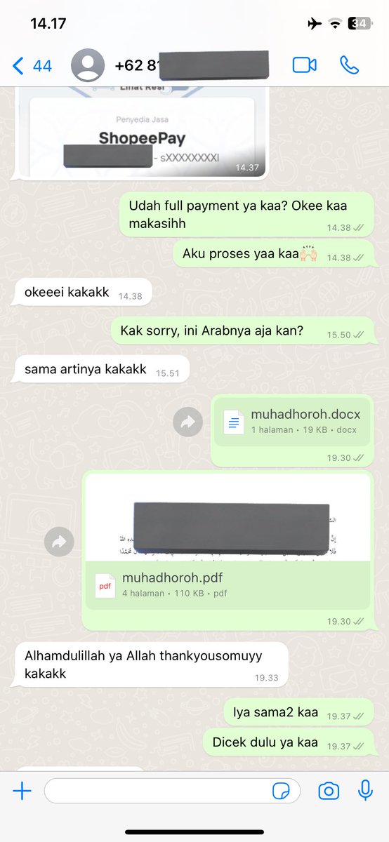 #498 Testimoni joki terjemahan talkhis, dan membuat muhadhoroh berbahasa Arab. Pengerjaan bisa in rush ya ka! Yuk yang mau joki bahasa Arab, nahwu, shorof, balaghoh, bisa in rush, ujian realtime, terjemah, semua bisa ya kaa! Chat aja ke wa aku😍 wa.me/6289514964409 ditunggu❤️