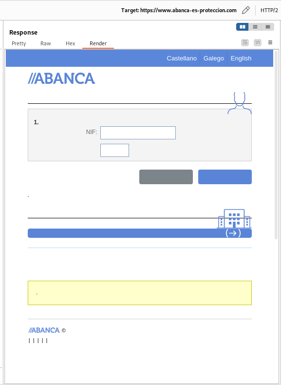 🚨: Nuevo #phishing - Abanca

Fecha Registro: 9 Mayo 2024

URL:  /www.abanca-es-proteccion.com/es/WELE200M_Logon_Ini.aspx

@SomosABANCA