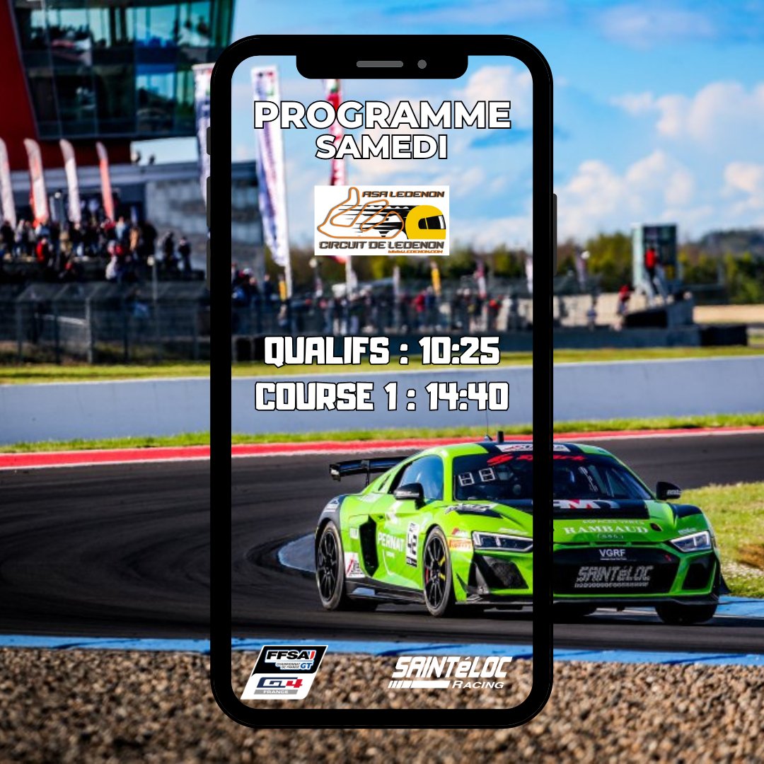 Bonjour Lédenon 😃 Les choses sérieuses commencent dès aujourd’hui avec les qualifications et la course cet après-midi. Lien pour suivre : ffsagt.gt4series.com/watch-live 📸 SRO #FFSAGT