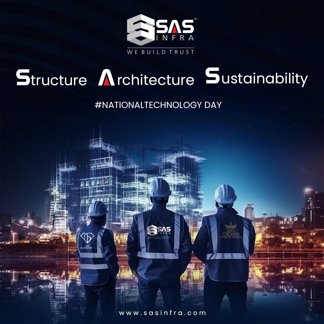 Advancing Tomorrow, Today! 🚀 Celebrate National Technology Day with SAS Infra as we continue to innovate and pave the way for a smarter future. #NationalTechnologyDay #SASInfraInnovates #TechForTomorrow #sasinfra #SAScrown #SASdiamondtowers