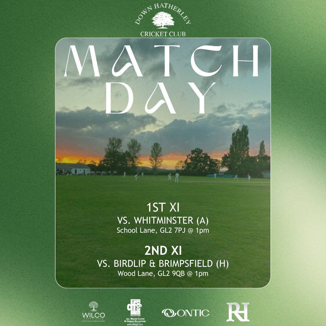DownHatherleyCC's tweet photo. MATCHDAY 🏏 Finally some cricket weather on a Saturday! Our 1st XI travel to @WhitminsterCC
and the 2nd XI host Birdlip &amp; Brimpsfield  

The sun is out and the bar will be open!  

#DHCC 🟢⚪️ https://t.co/S4IN5DbzdN