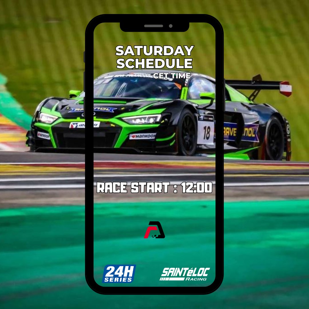 Hello everyone! 😆 The whole team and the drivers are ready to tackle the Portimão circuit for 24 hours. So, keep an eye out for the No. 18 Audi R8 LMS GT3! 👀 Link to follow: youtube.com/user/24HSeries 📸 Creventic #24HSERIES @24HSERIES