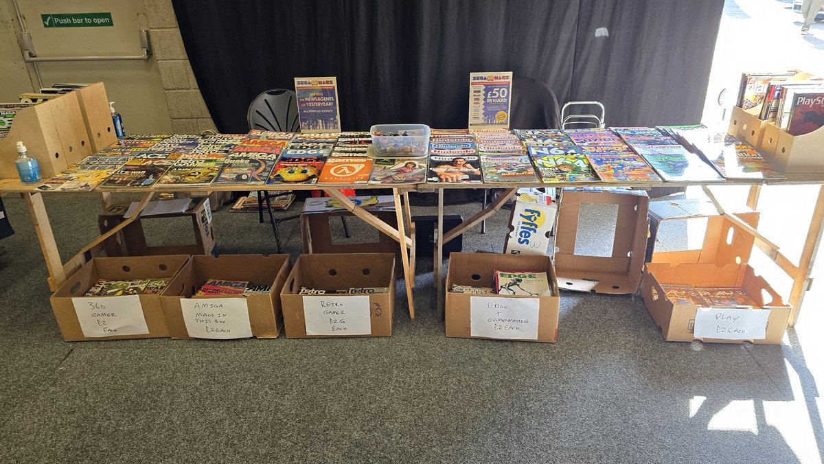 SegaMags's tweet photo. Doncaster Gaming Market , we are here!
All mags STILL ยฃ2-ยฃ5 each.
Jono McNeill as the guest on the stall.
Cash or card accepted with no hidden charges.
Free sweets on the stall..
Let's do this!
Sent from my iPhone.
#doncastergamingmarket #replayevents #SegaMags https://t.co/Mjn2A799xN