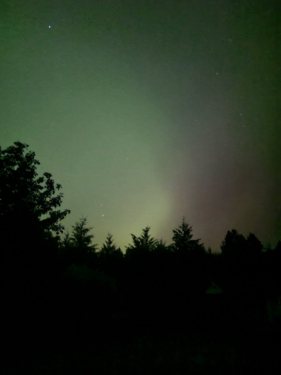 WA STATE #NorthernLights 12:35 am - Saturday, May 11, 2024 - Lewis County - Jeremy Passion - Shining Star youtu.be/L9rheuV0_Z8 I think it's the END of the Northern Lights where I live.