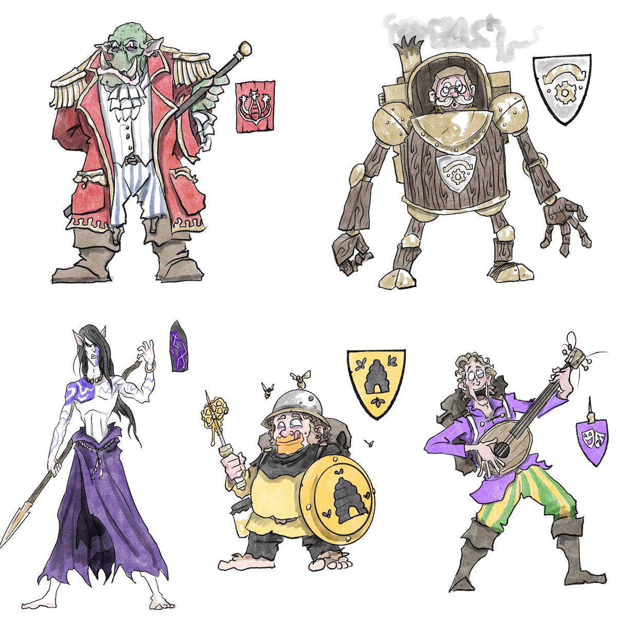 As part of the #ArcWorlde Compendium Kickstarter, one of the pledges was to design a custom Warband to be enshrined into ArcWorlde lore. I've been working with these backers over the past few days, and here are some of the results!