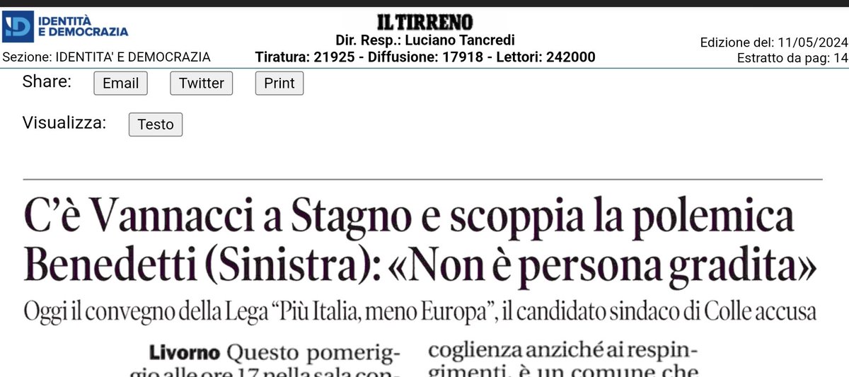 Ecco come sono democratici a sinistra! I veri fascisti stanno tra di loro. Noi non ci facciamo intimidire! Ci vediamo oggi alle 17 a #Livorno insieme a @SusannaCeccardi @borghi_claudio @AlbertoBagnai e tanti altri amici! #menoEuropapiùItalia #8e9giugnovotoLega