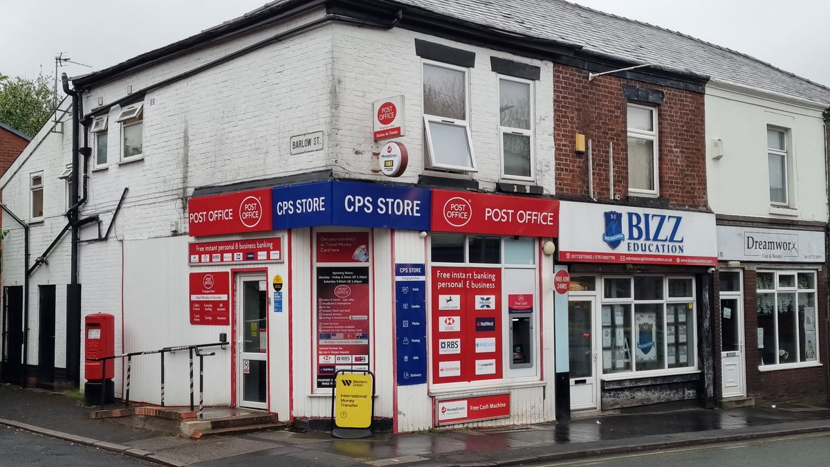 Corner Post Office with a Type K postbox outside on Plungington Road, Preston #PostboxSaturday