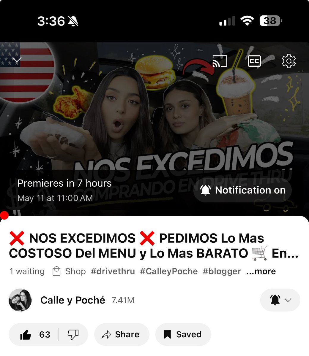 GSGSolis16's tweet photo. When @YouTube hits me with that notification for an upcoming @CalleyPoche video premiering in 7 hours, my heart skips a beat! 😱 The countdown begins to more laughs and love with my girls. Dedication never felt so good! 😉😌 #CacheLove #countdown Excited for this 🙌🏻🙌🏻 https://t.co/04mCAgqVya