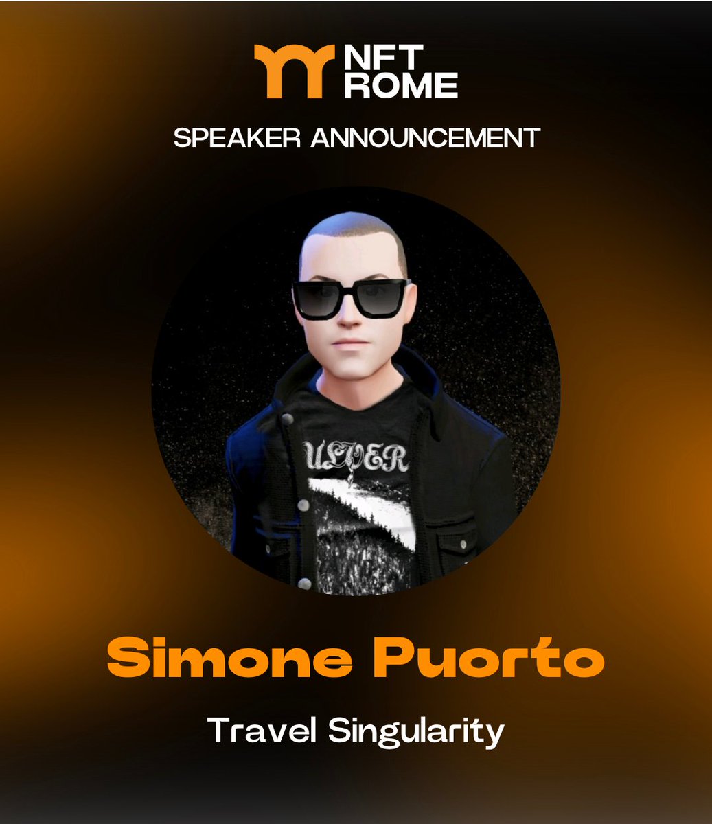 🚨Speaker Announcement 🚨 We are excited to announce that @puortosimone from Travel Singularity will be speaking at NFT Rome. 🇮🇹 He will be presenting his latest book 'We are the glitch' sharing super interesting insights on how web3 is changing the travel industry.