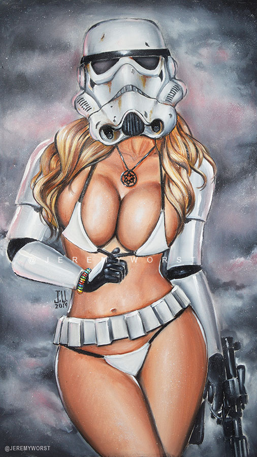 Storm Trooper.
Acrylics on Canvas
@jeremyworst 
Kink Star Wars