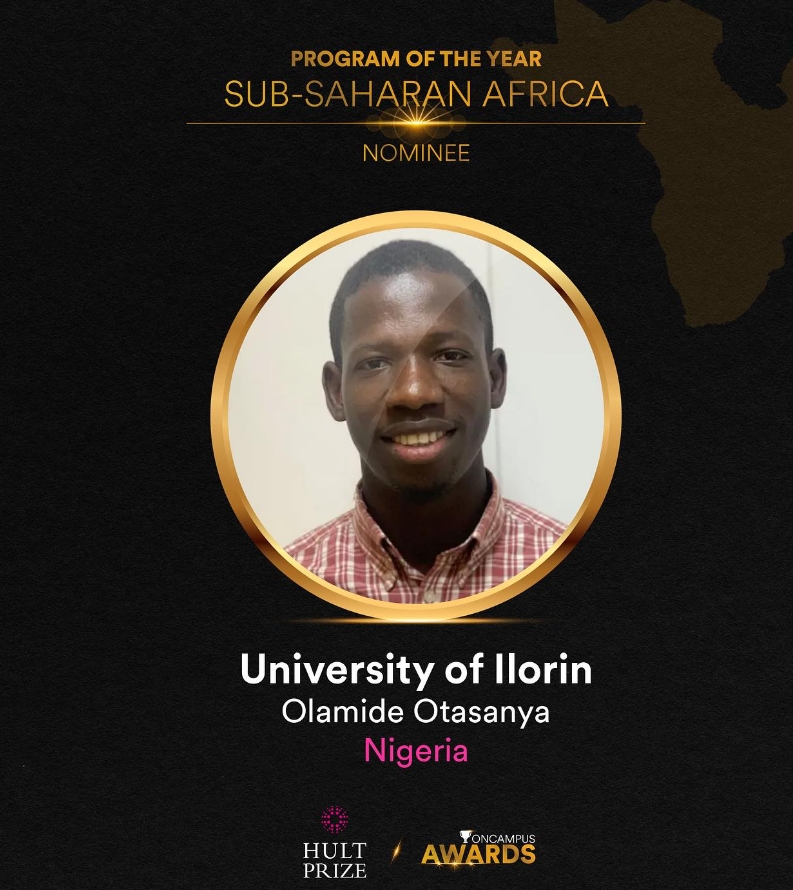 Congratulations Olamide on being among the nominees of the award . @unilorinngr @hultprize_uil @hultprize #innovatetoelevate #socialenterprise #hultzprize