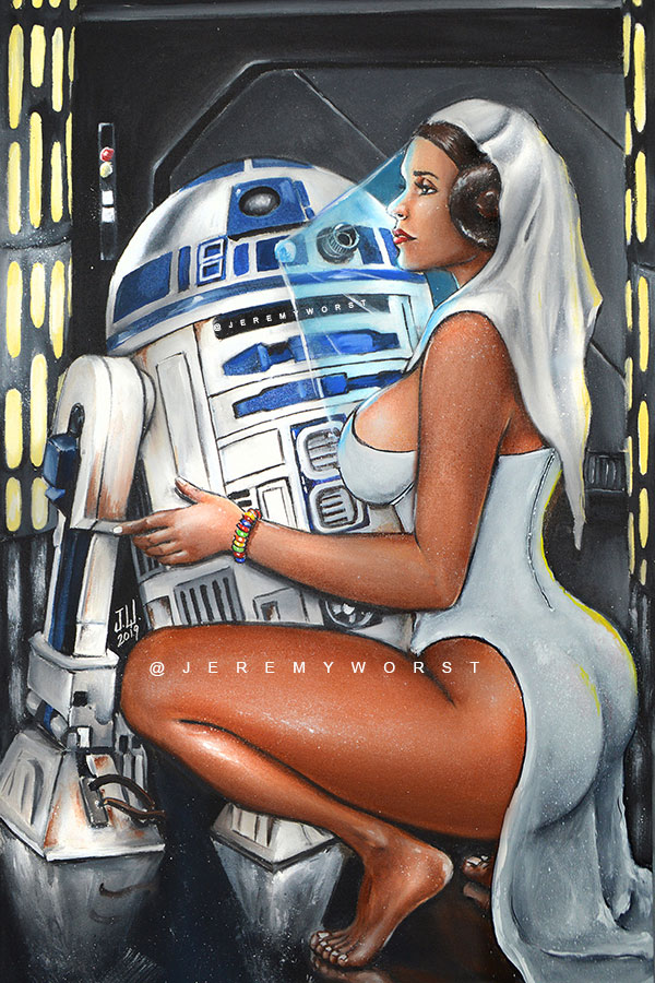 R2PIMP2 With Dress
I painted over a 40'x24' Canvas Print and Added the Dress for a more Hangable look.
@jeremyworst