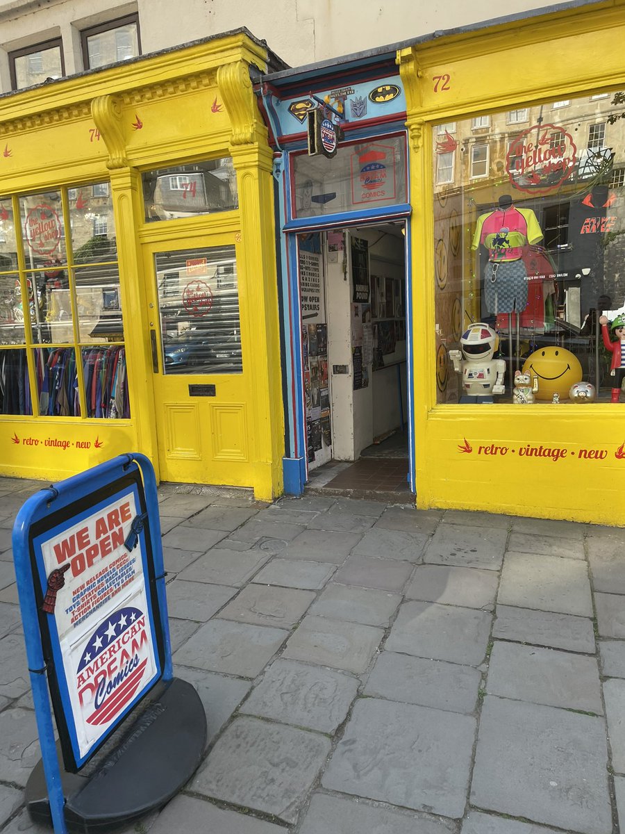 bathcomics's tweet image. It’s a fantastic morning so we have opened early. 
We also have a stall in the Bath market on the Walcot street car park lots of comics that were not out in the shop. 

Two reasons to come and see us today.