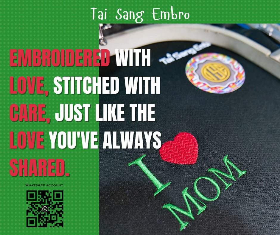 Embroider Your Love for Mom 🌸 This Mother's Day, let your stitches tell her how much she means to you. #EmbroideryArt #LoveForMom