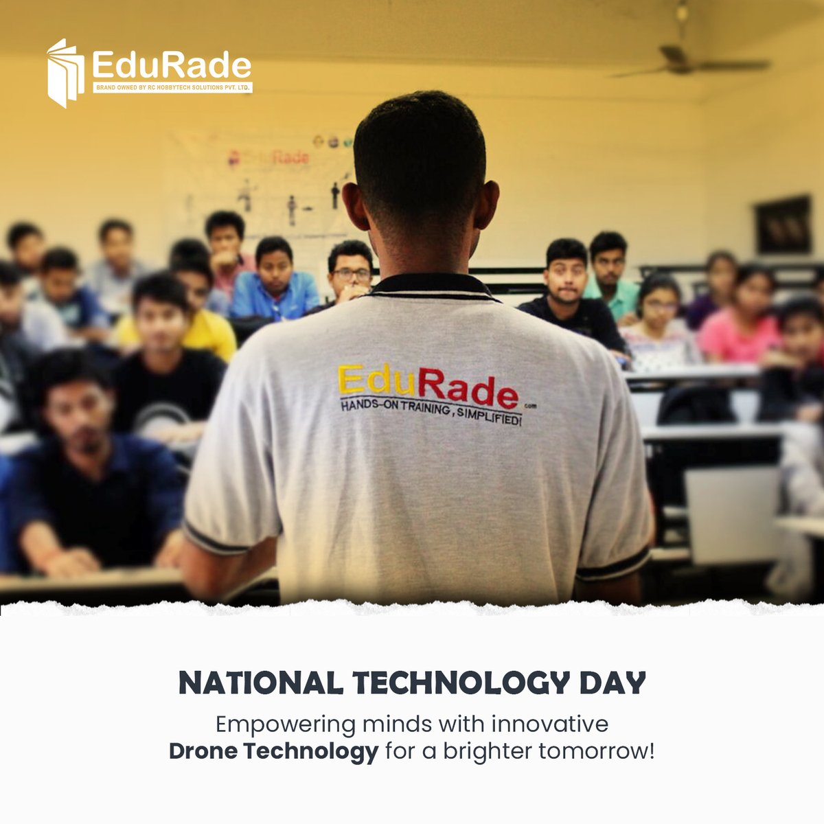 Happy National Technology Day from EduRade!

We celebrate technology's impact on #drone aviation and our certified pilot training. 

Empowering individuals with cutting-edge knowledge for safer, smarter skies. 

#NationalTechnologyDay #EduRade #DroneEducation #TechForTomorrow