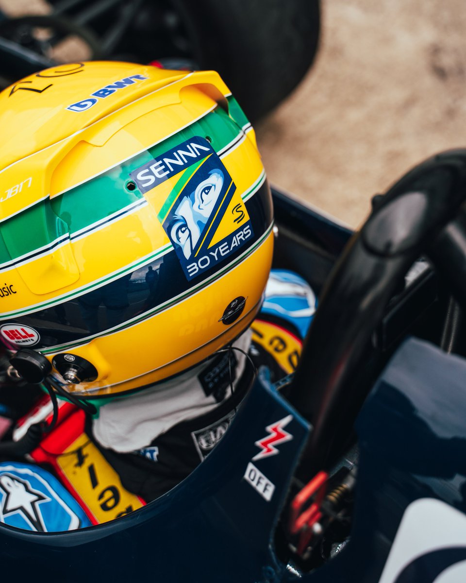 Senna Sempre 💛💚 This one's for you, Ayrton. Introducing @PierreGasly's #ImolaGP helmet, remembering a legend 30 years on...