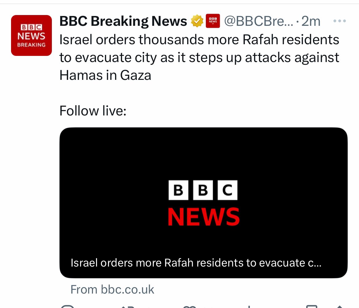 The BBC still talking about “attacks against Hamas” when everyone has seen them destroying hospitals, schools and houses with explosives far from any kind of combat is just an insult to the public’s intelligence, at this point. It’s calculated total destruction and nothing more.