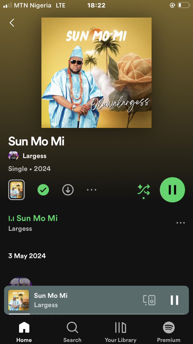 Keep streaming #SUNMOMI by our one and only mr @OluwaLargess
