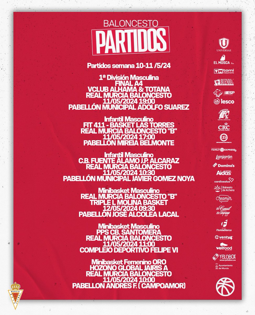 🏀 Partidos semana 10-11 /5/24