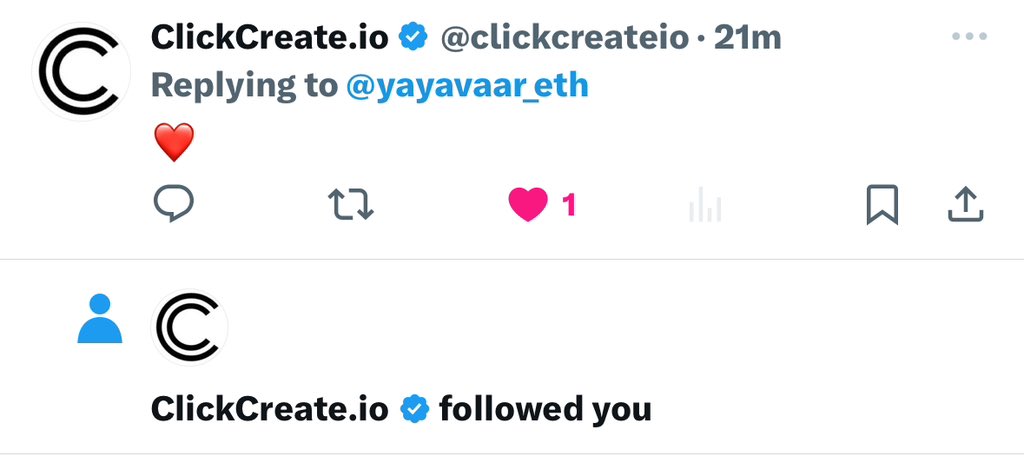 Feels good to be loved @clickcreateio 🥰