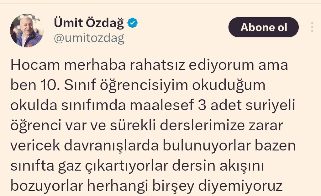 Ümit Özdağ Türk Siyaset Tarihine şimdiden geçti. 

Osuruk siyaseti yapmayı bu zamana kadar aklına getiren kimse olmamıştı.