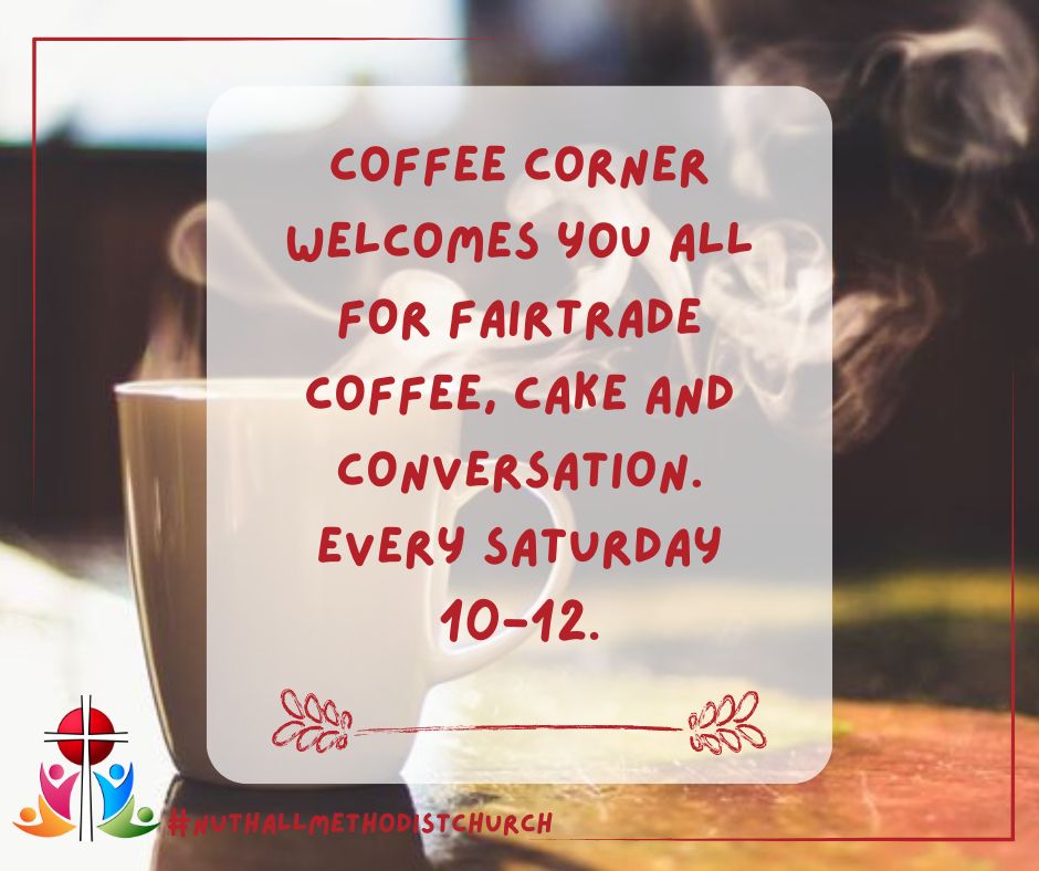 Come and join us for coffee, cake and chat this Saturday morning. 
#NuthallMethodistChurch