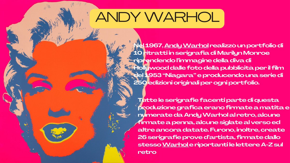 ANDY WARHOL LA FAMOSA MARILYN #MarilynMonroe #andywarhol #artist #contemporaryart #investing #Investment #artecontemporanea