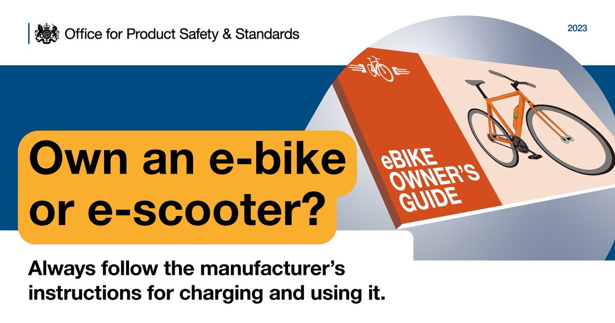 Own an e-bike or e-scooter? Always follow the manufacturer's instructions for charging and using it