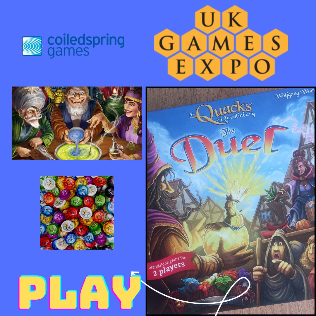 Games I am excited to play the @UKGamesExpo 

QUACKS DUEL from Coiled Spring Games

This is an excellent 2 player version of the classic game. Before to check it out at the Coiled Springs stand.

#UKGE2024 
#boardgames #boardgame #boardgaming #boardgaming #boardgamesofinstagram