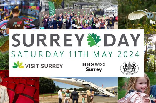 Did you know today is #SurreyDay? This year's theme is 'Surrey from the Sky', and the day will feature free events and open days at locations across the county, to find out more and join in visit: Celebrate Surrey Day on 11 May - Surrey County Council (surreycc.gov.uk)