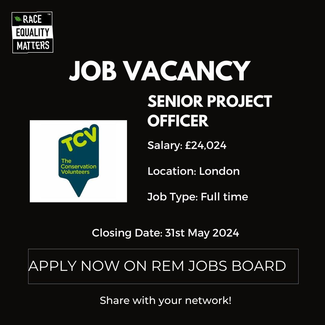 ❗️ Job Vacancies on #REMJobsBoard ❗
 
Check out our vacancies on our jobs board. 

raceequalitymatters.com/jobs/  

Featuring roles from Paul Hamlyn Foundation, Waterwise, Feed the Minds and TCV.

Please share with your networks and communities.

#jobvacancy