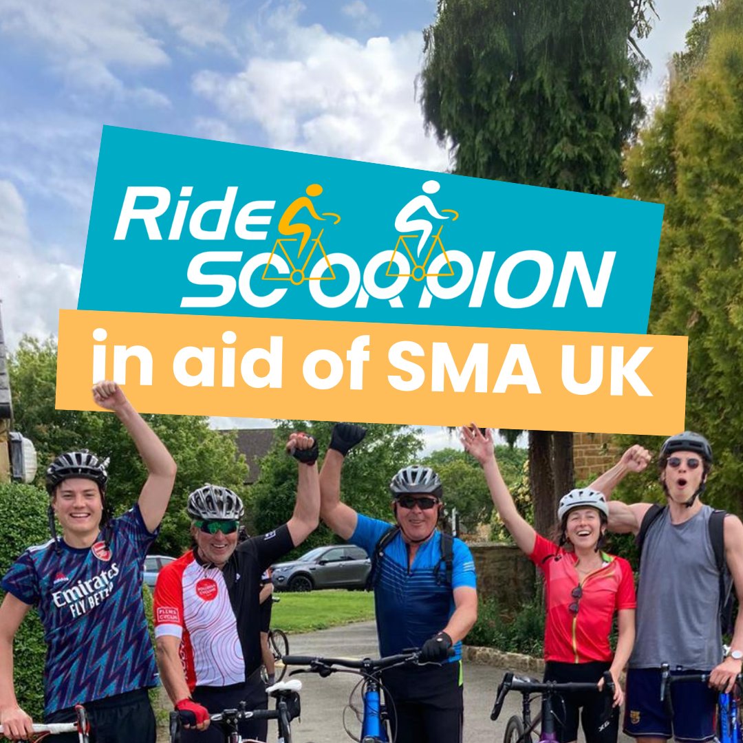 Big shoutout to everyone joining us for Ride Scorpion today to support SMA UK! 🚴‍♀️ Wishing you a fantastic day on the road and we can't wait to cheer you on at the finish line! 🎉 If you'd like to show some love to our riders, you can donate at bit.ly/3JSRbV4 Thank you!