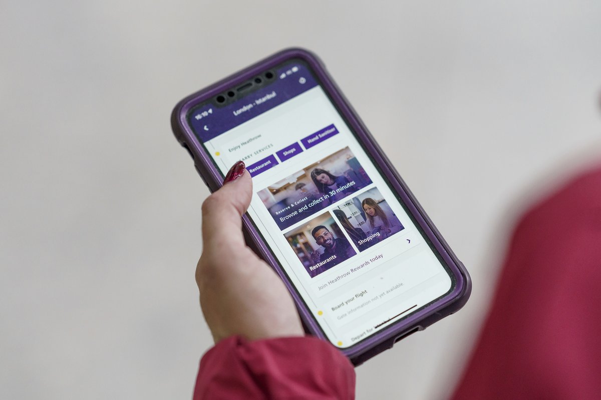 Make travelling easier on your way to, from or through the airport with the Heathrow App. 📲 Get live flight updates, plan your journey and much more: Heathrow.com/Apps