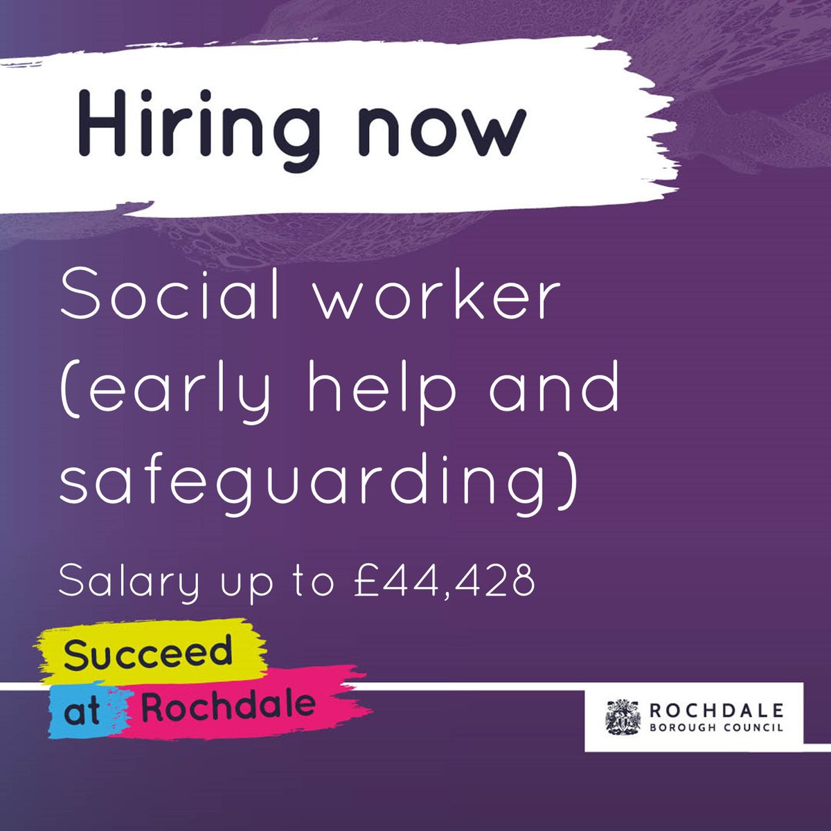 📣 Our award winning children's services team is looking for an early help and safeguarding social worker. 👨‍👨‍👧‍👦 Rochdale is a great place to work and we are a friendly bunch - why not take a look? ▶️greater.jobs/search-and-app… Closing Date: 2 June 2024 #SucceedAtRochdale