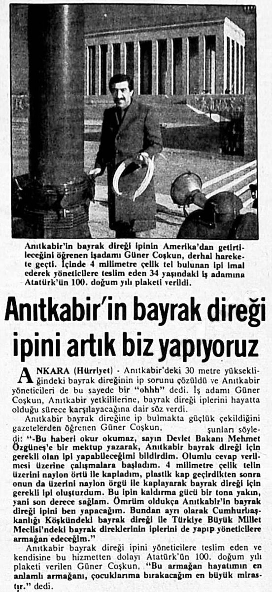 1980'li yıllarda, Anıtkabir'in bayrak direği ipini biz yapıyoruz diye seviniyorduk.

Şimdi ise İHA, SİHA, KAAN, ATAK, GÖKBEY, HÜRKUŞ, TCG Anadolu, TOGG ve daha nicelerini ürettiğimiz için seviniyoruz. Elhamdülillah.

#ErdoğanYaptı