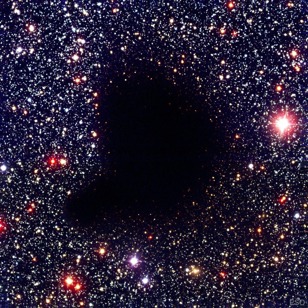 Barnard 68 is a dark nebula situated in the constellation Ophiuchus. The dust in it is so thick that it blocks the light from the stars behind it.
