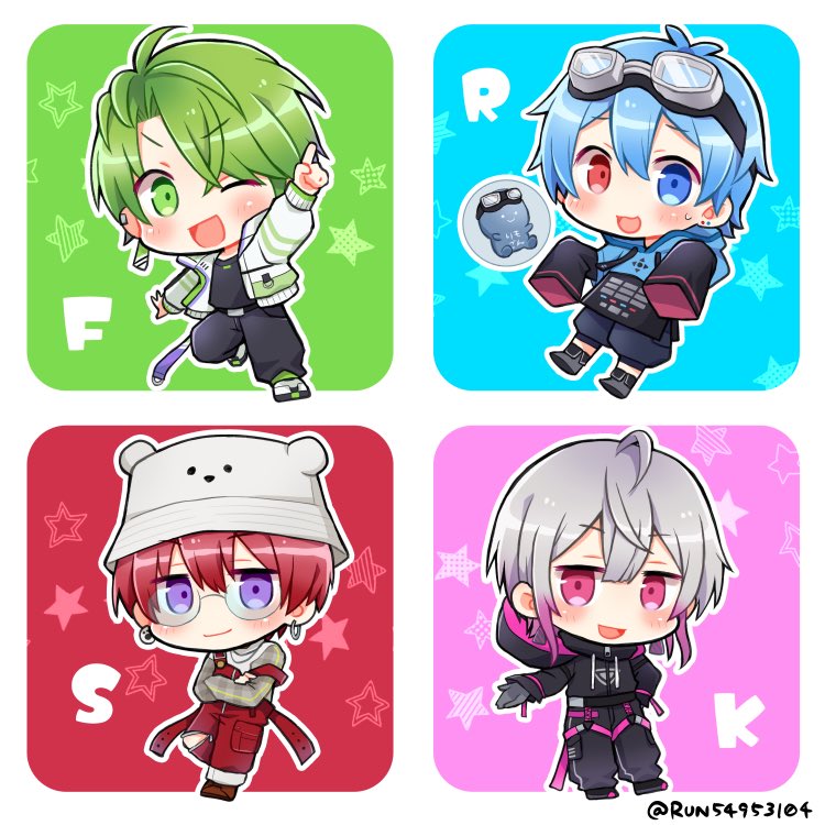 いんく の皆さんを描いてみました！！🎨 #ふうはやあーと #りもこん