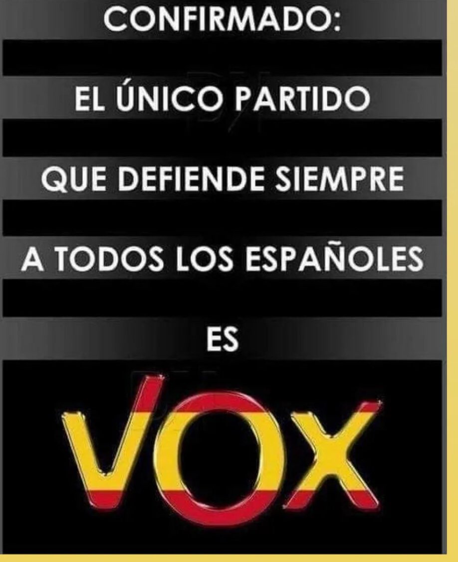 #HayQueVotarAVOX #EnDefensaPropia #SoloQuedaVox #TeamVox