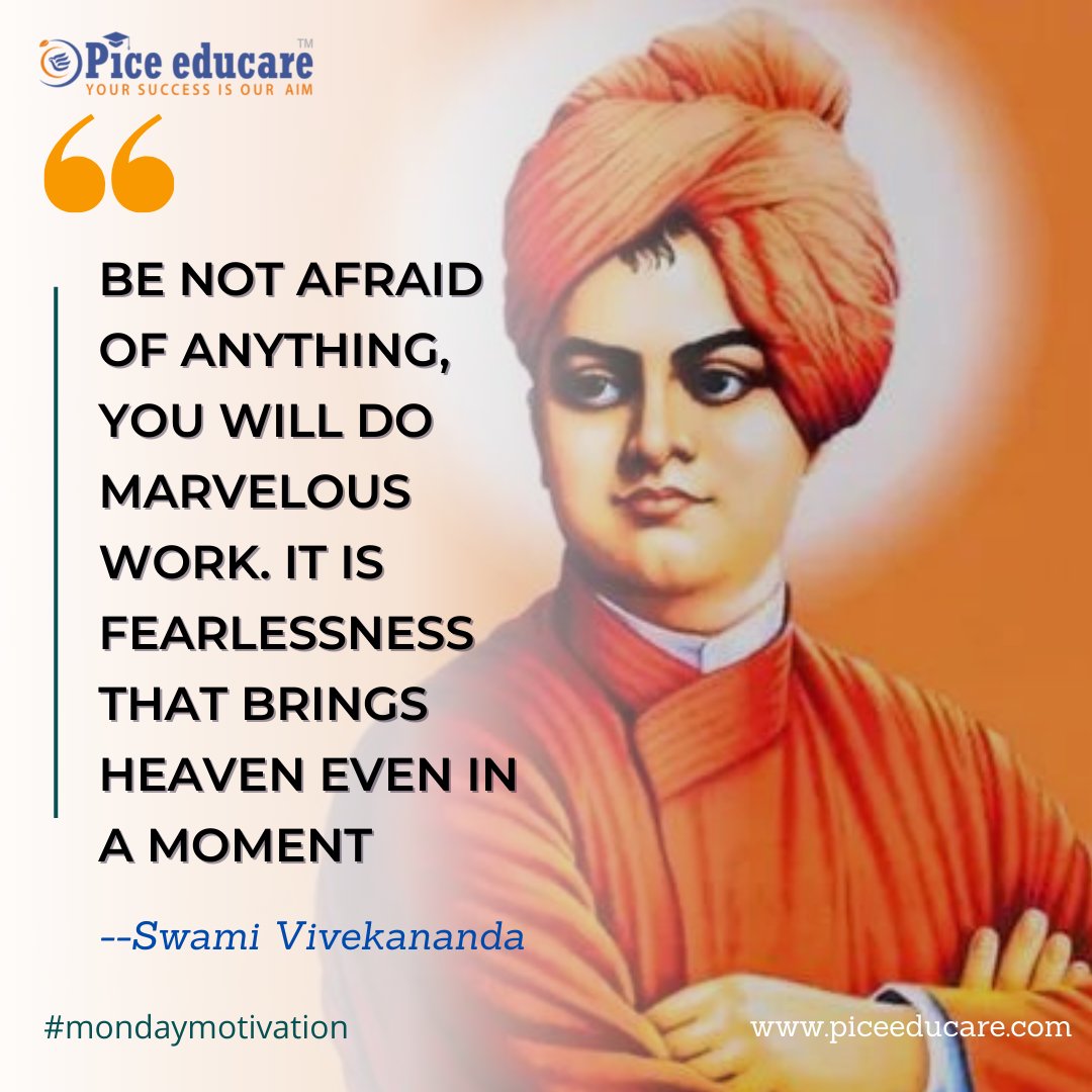 Monday Motivation Be not afraid of anything... #MondayMotivation #MondayMotivational #motivationmonday #motivation #piceeducare