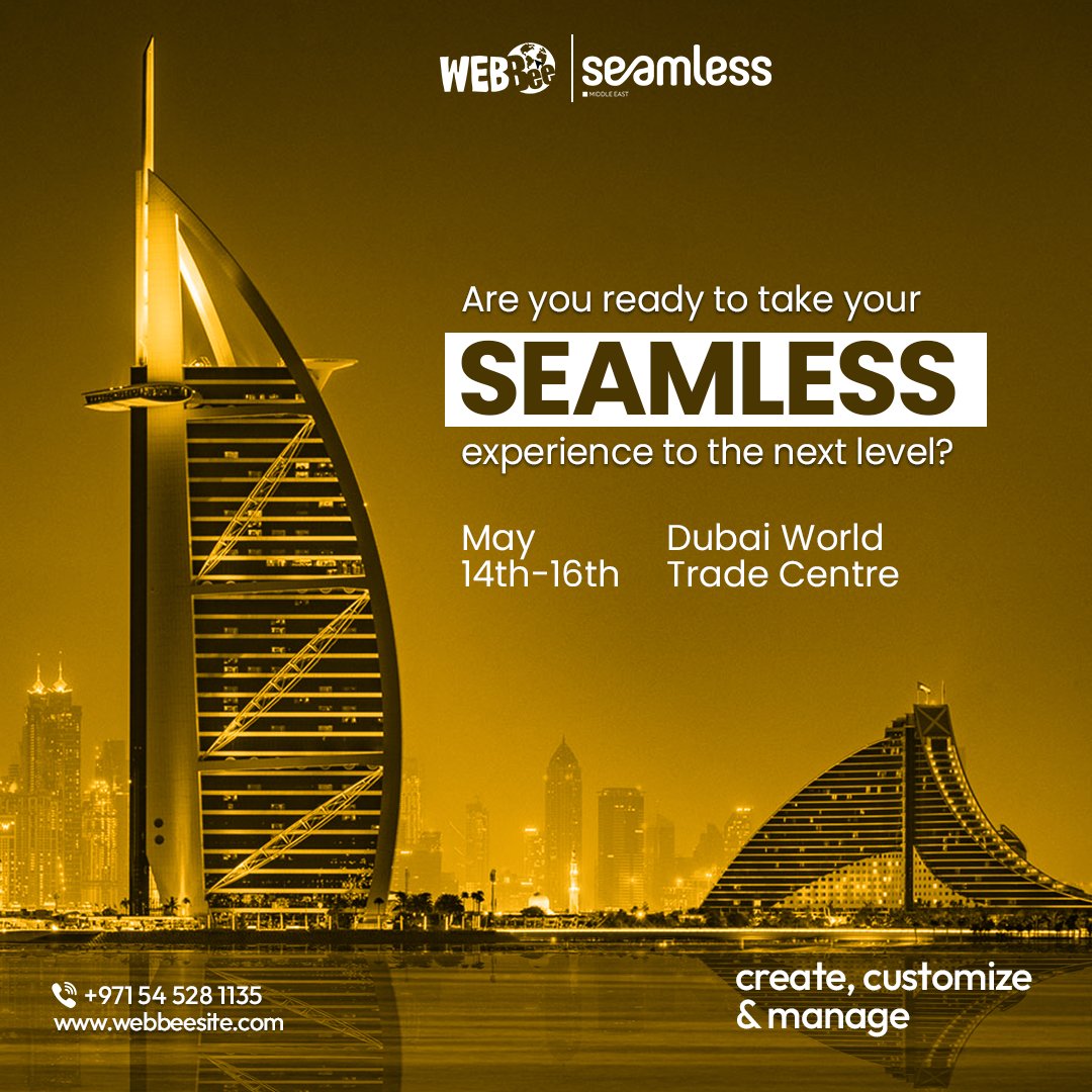 Get ready to go Seamless and join us on the Seamless Middle East 2024 exhibition floor, the largest event exploring the future of digital commerce.

Taking place on 14-16 May in Dubai, register now to secure your place!

#seamless2024 Middle East and Saudi Arabia #SeamlessDXB